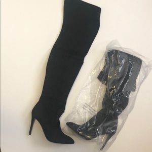 black knee high steve madden boots